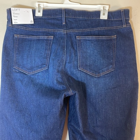 NWT. LOFT 33/16 The Girlfriend Midrise Regular Fit Jeans. - Picture 7 of 9